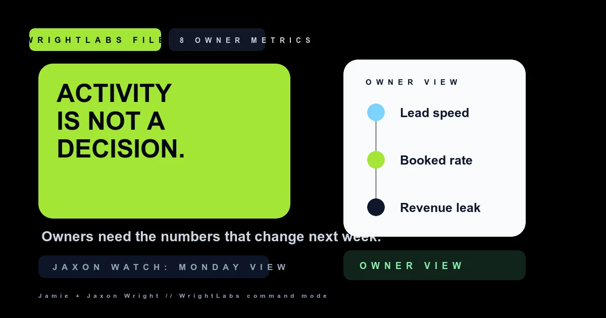 The 8 Metrics Every Contractor Owner Dashboard Needs cover image